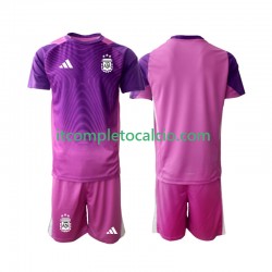 Maglia Argentina Portiere Divisa Home 2025 Manica Corta ,Bambino