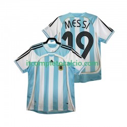 Maglia Argentina MESSI 19 Retro Divisa Home 2006 Manica Corta ,Uomo
