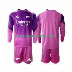 Maglia Arsenal Portiere Terza Divisa 2025-2026 Manica Lunga ,Bambino