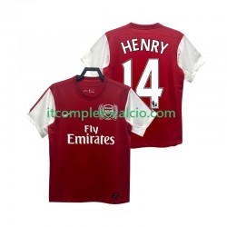 Maglia Arsenal HENRY 14 2012 Retro Divisa Home 2011 Manica Corta ,Uomo