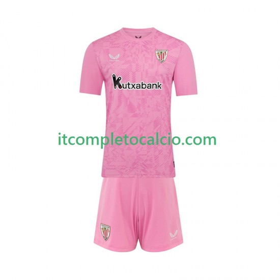 Maglia Athletic Bilbao Portiere Divisa Away 2025-2026 Manica Corta ,Bambino