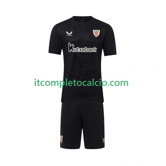 Maglia Athletic Bilbao Portiere Divisa Home 2025-2026 Manica Corta ,Bambino