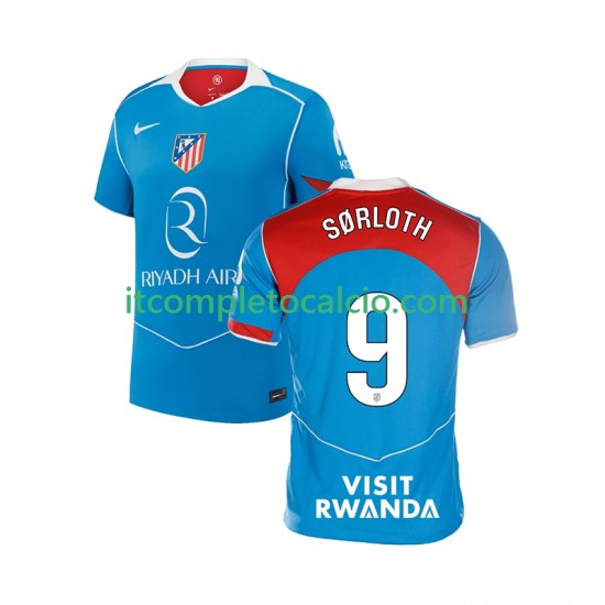 Maglia Atlético Madrid Alexander Sorloth 9 Terza Divisa 2025-2026 Manica Corta ,Uomo