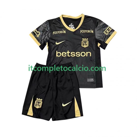 Maglia Atletico Nacional Divisa Away 2025 Manica Corta ,Bambino