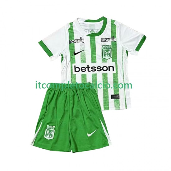 Maglia Atletico Nacional Divisa Home 2025 Manica Corta ,Bambino