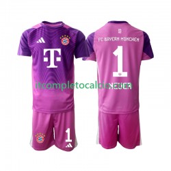 Maglia FC Bayern München Manuel Neuer 1 Portiere Quarto Divisa 2025-2026 Manica Corta ,Bambino