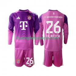 Maglia FC Bayern München Sven Ulreich 26 Portiere Quarto Divisa 2025-2026 Manica Lunga ,Bambino