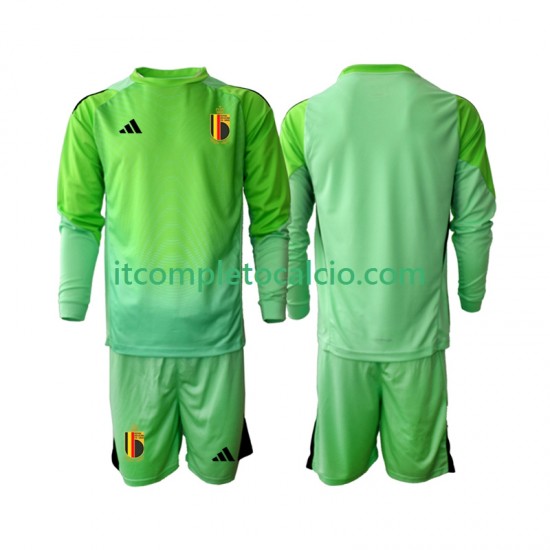 Maglia Belgio Portiere Divisa Home 2025 Manica Lunga ,Bambino