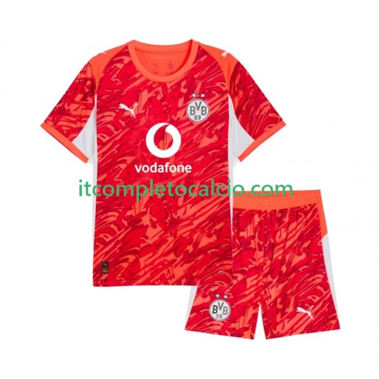 Maglia Borussia Dortmund Portiere Divisa Away 2025-2026 Manica Corta ,Bambino