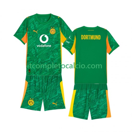 Maglia Borussia Dortmund Portiere Divisa Home 2025-2026 Manica Corta ,Bambino