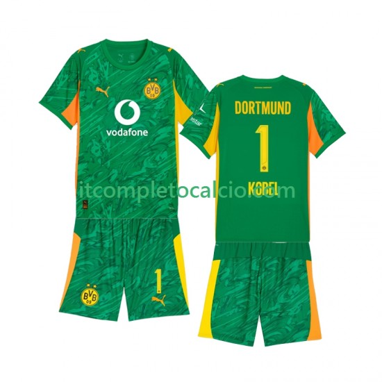 Maglia Borussia Dortmund Gregor Kobel 1 Portiere Divisa Home 2025-2026 Manica Corta ,Bambino Maglia Borussia Dortmund Gregor Kobel 1 Portiere Divisa Home 2025-2026 Manica Corta ,Bambino