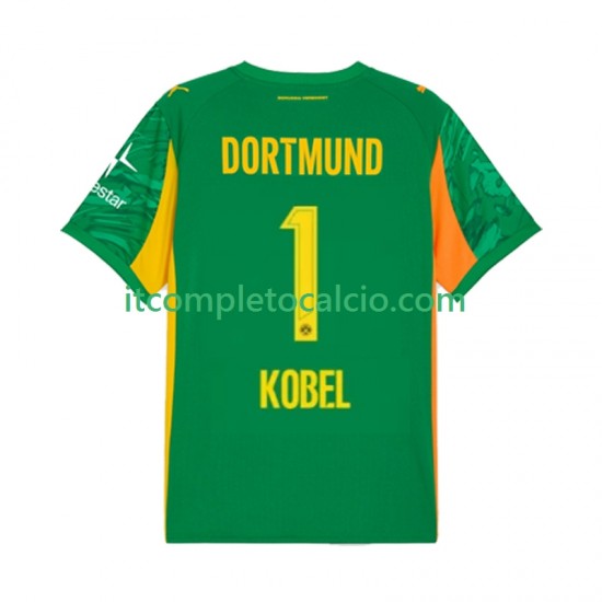 Maglia Borussia Dortmund Gregor Kobel 1 Portiere Divisa Home 2025-2026 Manica Corta ,Uomo