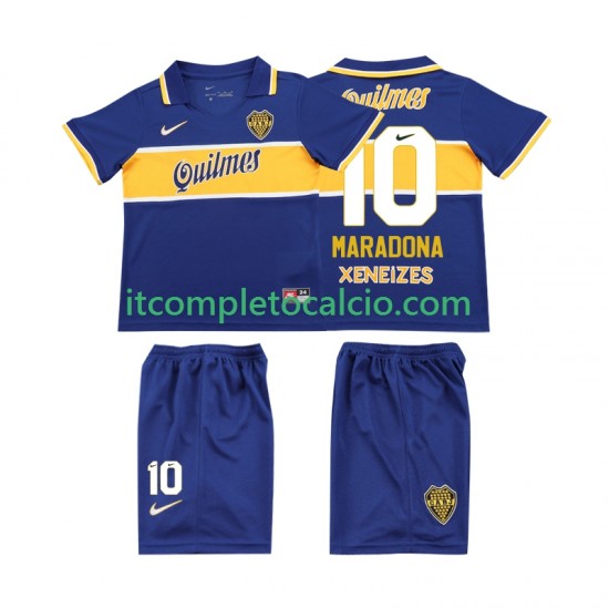 Maglia CA Boca Juniors MARADONA 10 1996 1997 Retro Divisa Home Manica Corta ,Bambino