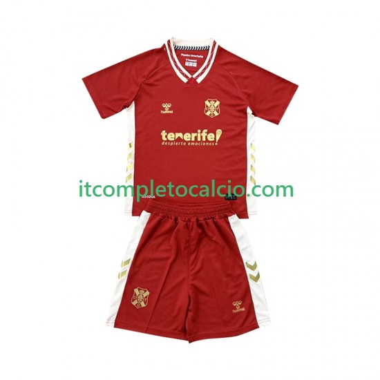 Maglia CD Tenerife Divisa Away 2025-2026 Manica Corta ,Bambino