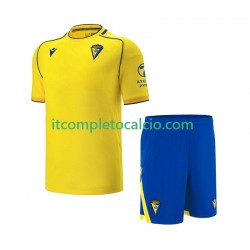 Maglia Cádiz CF Divisa Home 2025-2026 Manica Corta ,Bambino