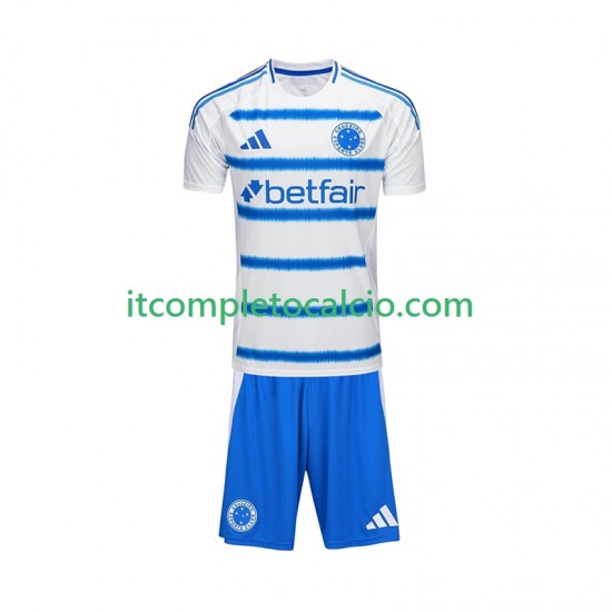 Maglia Cruzeiro Divisa Away 2025-2026 Manica Corta ,Bambino