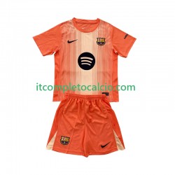 Maglia FC Barcelona Portiere Quarto Divisa 2025-2026 Manica Corta ,Bambino