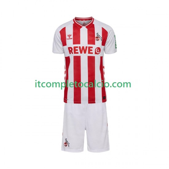 Maglia FC Köln Divisa Home 2025-2026 Manica Corta ,Bambino