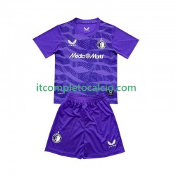 Maglia Feyenoord Rotterdam Portiere Terza Divisa 2025-2026 Manica Corta ,Bambino
