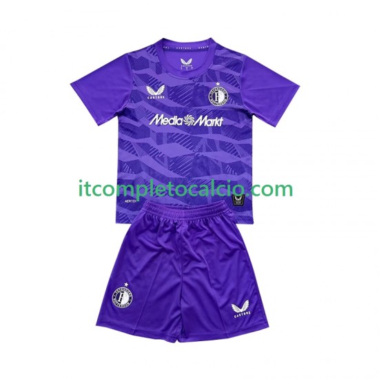 Maglia Feyenoord Rotterdam Portiere Terza Divisa 2025-2026 Manica Corta ,Bambino