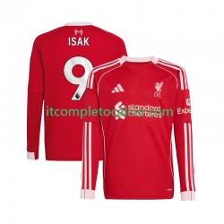 Maglia Liverpool ISAK 9 Divisa Home 2025-2026 Manica Lunga ,Uomo