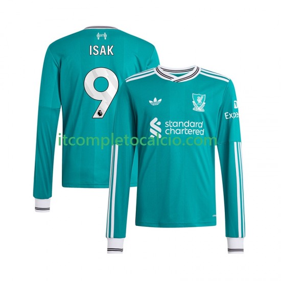 Maglia Liverpool ISAK 9 Terza Divisa 2025-2026 Manica Lunga ,Uomo