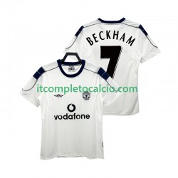 Maglia Manchester United BECKHAM 7 2000 2001 Retro Divisa Away Manica Corta ,Uomo
