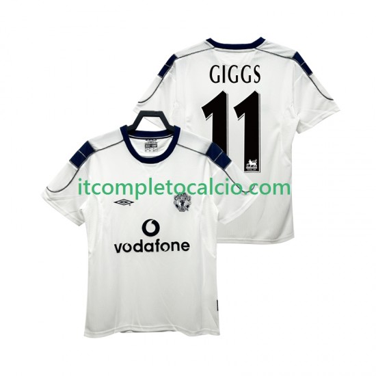 Maglia Manchester United GIGGS 11 2000 2001 Retro Divisa Away Manica Corta ,Uomo