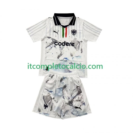 Maglia Monterrey FIFA CWC Divisa Away 2025 Manica Corta ,Bambino