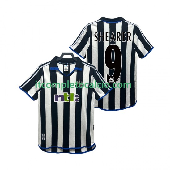 Maglia Newcastle United SHEARER 9 2000 2001 Retro Divisa Home Manica Corta ,Uomo