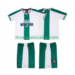 Maglia Nigeria 1996 Retro Divisa Away Manica Corta ,Bambino