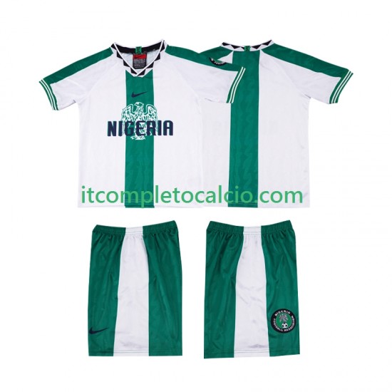 Maglia Nigeria 1996 Retro Divisa Away Manica Corta ,Bambino