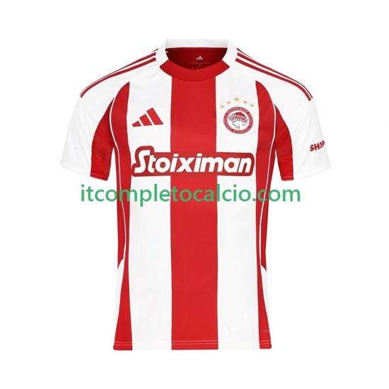 Maglia Olympiacos Divisa Home 2025-2026 Manica Corta ,Uomo