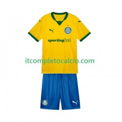 Maglia Palmeiras Terza Divisa 2025-2026 Manica Corta ,Bambino