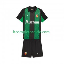 Maglia RC Lens Divisa Away 2025-2026 Manica Corta ,Bambino