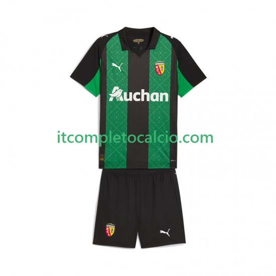Maglia RC Lens Divisa Away 2025-2026 Manica Corta ,Bambino