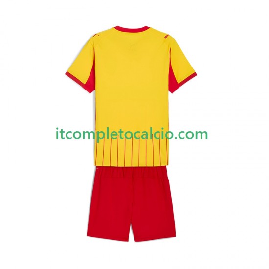 Maglia RC Lens Divisa Home 2025-2026 Manica Corta ,Bambino