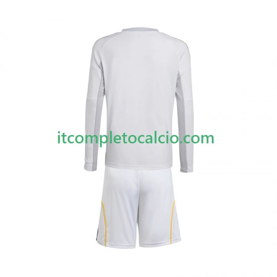 Maglia Real Madrid Divisa Home 2025-2026 Manica Lunga ,Bambino