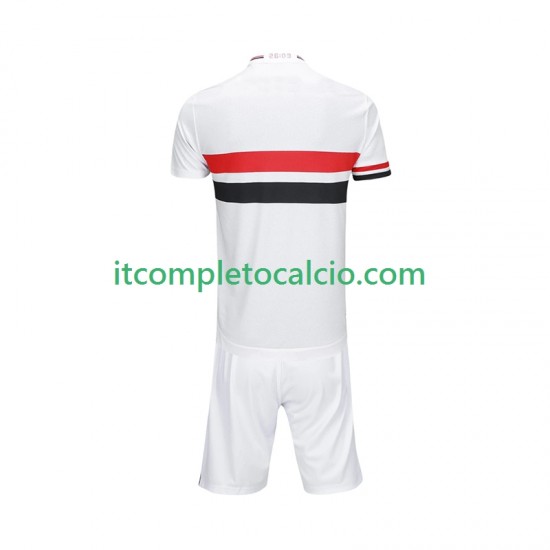 Maglia Sao Paulo Divisa Home 2025-2026 Manica Corta ,Bambino