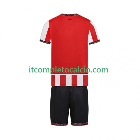 Maglia Sheffield United Divisa Home 2025-2026 Manica Corta ,Bambino