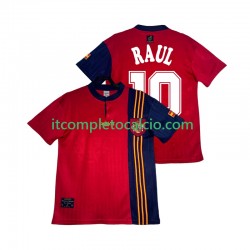 Maglia Spagna RAUL 10 1996 Retro Divisa Home Manica Corta ,Uomo