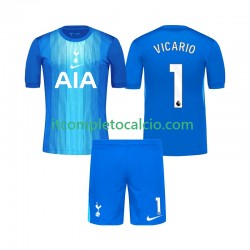 Maglia Tottenham Hotspur Guglielmo Vicario 1 Portiere Divisa Away 2025-2026 Manica Corta ,Bambino