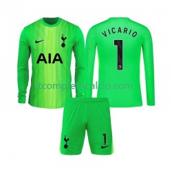 Maglia Tottenham Hotspur Guglielmo Vicario 1 Portiere Divisa Home 2025-2026 Manica Lunga ,Bambino