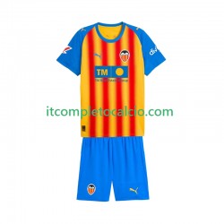 Maglia Valencia CF Terza Divisa 2025-2026 Manica Corta ,Bambino