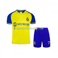 Maglia Al-Nassr Ronaldo 7 Divisa Home 2022-2023 Manica Corta ,Bambino