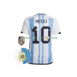 Maglia Argentina Messi 10 3 Stars Divisa Home Mondiali 2022 Manica Corta ,Uomo