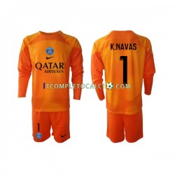 Maglia Paris Saint-Germain Keylor Navas 1 Portiere Divisa Away 2022-2023 Manica Lunga ,Bambino