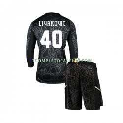 Maglia Dinamo Zagreb Livakovic 40 Portiere Divisa Home 2022-2023 Manica Lunga ,Bambino