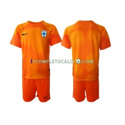 Maglia Finlandia Portiere Divisa Home 2022-2023 Manica Corta ,Bambino