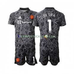 Maglia Manchester United DE GEA 1 Portiere Divisa Away 2022-2023 Manica Corta ,Bambino